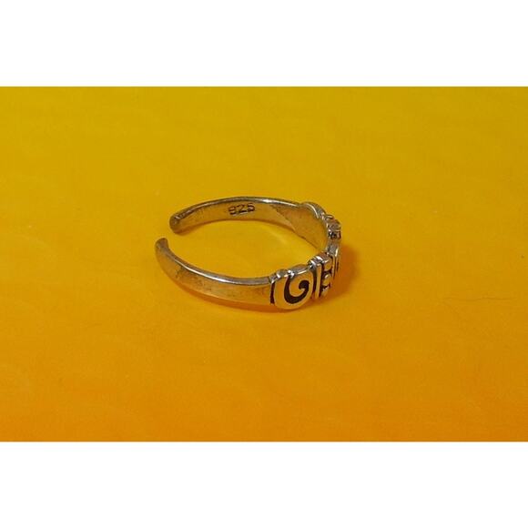 Vintage Sterling Silver Celtic Tribal Swirl Toe Ring Handcrafted foot Jewelry NO - Picture 2 of 10